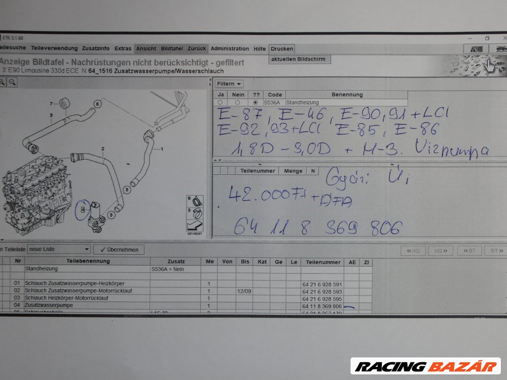 [GYÁRI ÚJ] BMW Vízpumpa | 1-es/ 3-as / Z4 / M3 | 1,8D-3,0D  2. kép